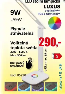 EVA 9W LA9W LED stolní lampička nabídka