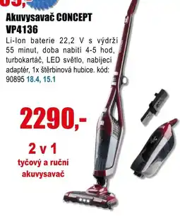 EVA Akuvysavač CONCEPT VP4136 nabídka