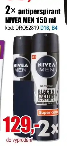 EVA 2× antiperspirant NIVEA MEN nabídka