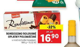 Lidl Rondissimo rolované oplatky polomáčené nabídka