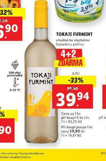 Lidl Tokaji furmint nabídka