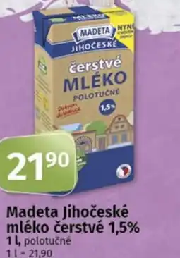 COOP TIP Madeta Jihočeské mléko čerstvé 1,5% nabídka