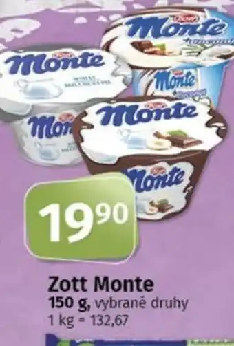 COOP TIP Zott Monte nabídka