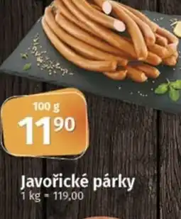 COOP TIP Javořické párky nabídka