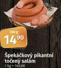 COOP TIP Špekáčkový pikantní točený salám nabídka