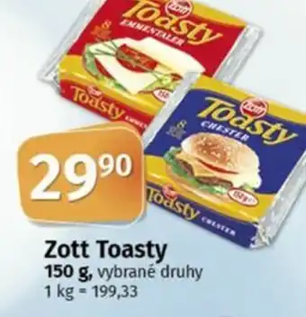 COOP TIP Zott Toasty nabídka