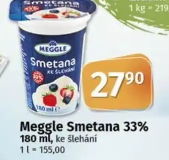 COOP TIP Meggle Smetana 33% nabídka