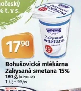 COOP TIP Bohušovická mlékárna Zakysaná smetana 15% nabídka