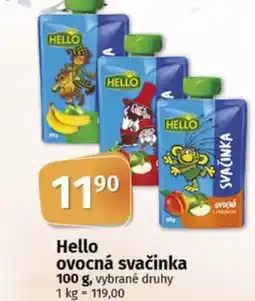 COOP TIP Hello ovocná svačinka nabídka