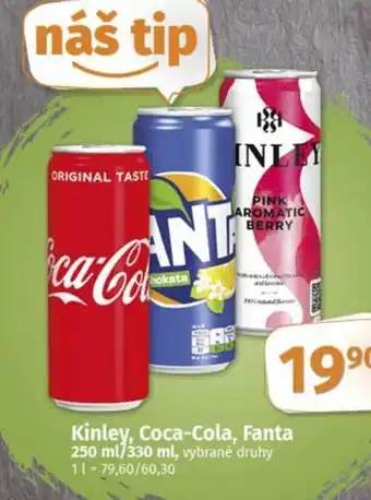 COOP TIP Kinley, Coca-Cola, Fanta nabídka