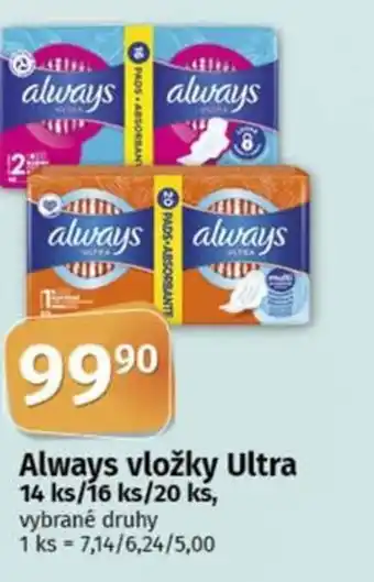 COOP TIP Always vložky Ultra nabídka