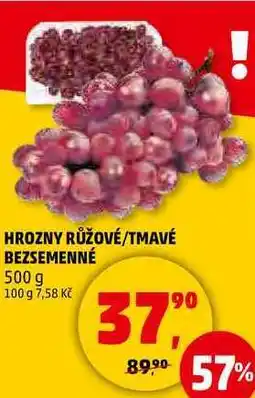 Penny Market HROZNY RŮŽOVÉ/TMAVÉ BEZSEMENNÉ, 500 g nabídka