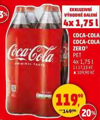 Penny Market Coca-Cola, 4 x 1,75 l nabídka