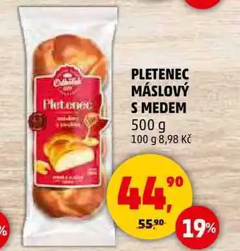 Penny Market PLETENEC MÁSLOVÝ S MEDEM, 500 g nabídka