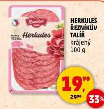 Penny Market HERKULES ŘEZNÍKŮV TALÍŘ krájený, 100 g nabídka