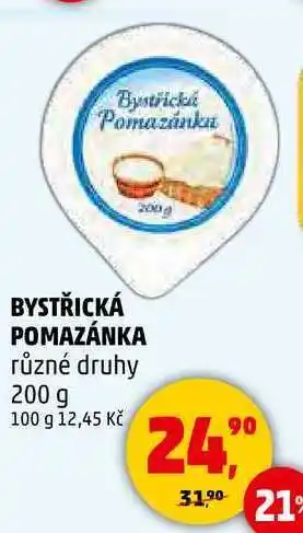 Penny Market BYSTŘICKÁ POMAZÁNKA různé druhy, 200 g nabídka