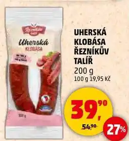 Penny Market UHERSKÁ KLOBÁSA ŘEZNÍKŮV TALÍŘ, 200 g nabídka