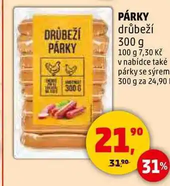 Penny Market PÁRKY drůbeží, 300 g nabídka