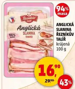 Penny Market ANGLICKÁ SLANINA ŘEZNÍKŮV TALÍŘ krájená, 100 g nabídka