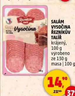 Penny Market SALÁM VYSOČINA ŘEZNÍKŮV TALÍŘ krájený, 100 g nabídka