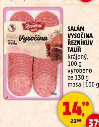 Penny Market SALÁM VYSOČINA ŘEZNÍKŮV TALÍŘ krájený, 100 g nabídka