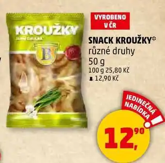 Penny Market SNACK KROUŽKY různé druhy, 50 g nabídka