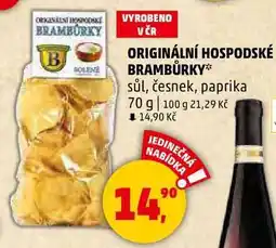 Penny Market ORIGINÁLNÍ HOSPODSKÉ BRAMBŮRKY sůl, česnek, paprika, 70 g nabídka