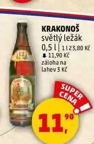 Penny Market KRAKONOŠ světlý ležák, 0,5 l nabídka