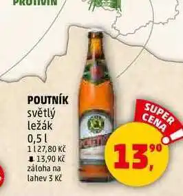 Penny Market POUTNÍK světlý ležák, 0,5 l nabídka