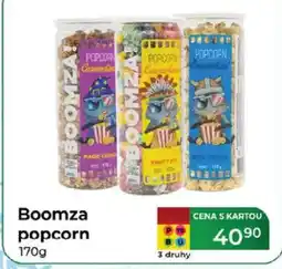 Tamda Foods Boomza popcorn nabídka