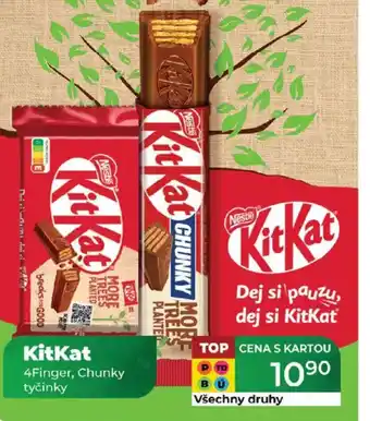 Tamda Foods KitKat 4Finger, Chunky tyčinky nabídka