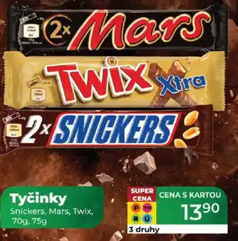 Tamda Foods Tyčinky Snickers, Mars, Twix nabídka