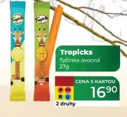 Tamda Foods Tropicks Tyčinka ovocná nabídka