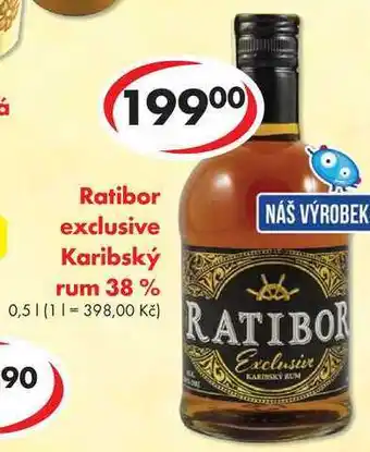 CBA Ratibor exclusive Karibský rum 38%, 0,5 l nabídka