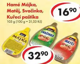 CBA Hamé Májka, Matěj, Svačinka, Kuřecí paštika, 105 g nabídka