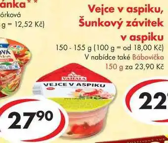 CBA Vejce v aspiku, Šunkový závitek v aspiku, 150-155 g nabídka