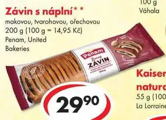 CBA Závin s náplní, 200 g nabídka