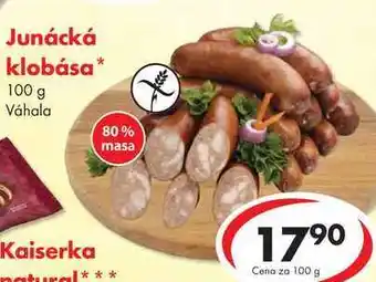 CBA Junácká klobása, 100 g nabídka