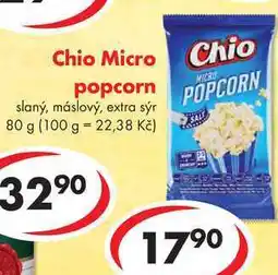 CBA Chio Micro popcorn, 80 g nabídka