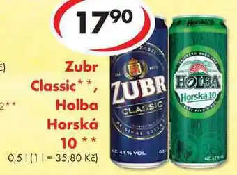 CBA Zubr Classic, 0,5 l nabídka