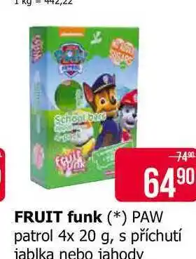 Teta FRUIT funk PAW patrol 4x 20 g, s příchutí jablka nebo jahody nabídka