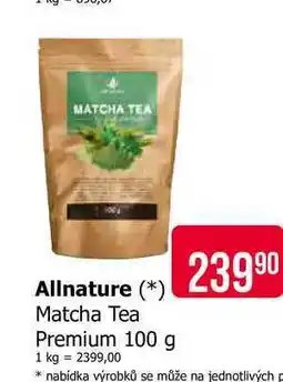 Teta Allnature Matcha Tea Premium 100 g nabídka