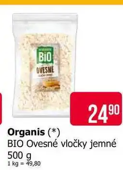 Teta Organis BIO Ovesné vločky jemné 500 g nabídka