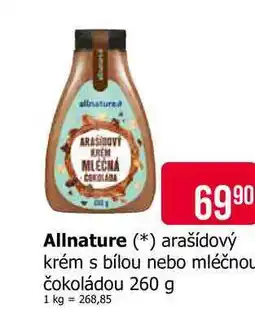 Teta Allnature arašídový krém s bílou nebo mléčnou čokoládou 260 g nabídka