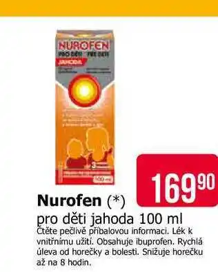 Teta Nurofen pro děti jahoda 100 ml nabídka