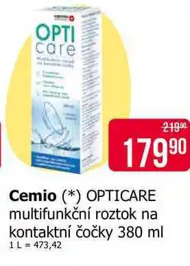 Teta Cemio OPTICARE multifunkční roztok na kontaktní čočky 380 ml nabídka