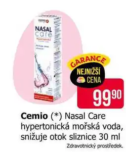 Teta Cemio Nasal Care hypertonická mořská voda, snižuje otok sliznice 30 ml nabídka