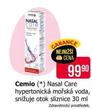 Teta Cemio Nasal Care hypertonická mořská voda, snižuje otok sliznice 30 ml nabídka