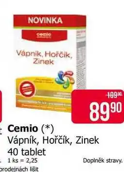 Teta Cemio Vápník, Hořčík, Zinek 40 tablet nabídka