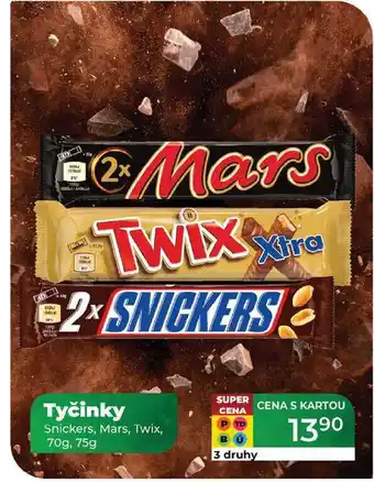 Tamda Foods Tyčinky Snickers, Mars, Twix, 70g, 75g nabídka